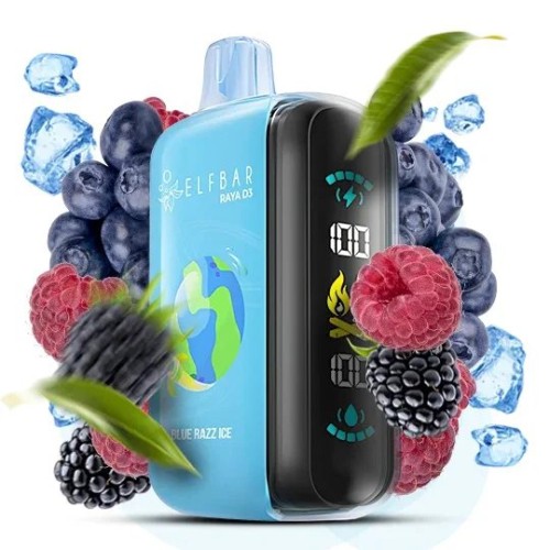 Elf Bar Raya D3 25000. Синяя Малина (Blue Razz Ice)