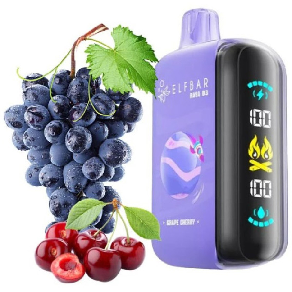 Elf Bar Raya D3 25000. Виноград Вишня (Grape Cherry)