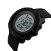Годинник наручний чоловічий SKMEI 1213BK BLACK BIG SIZE, годинник тактичний протиударний. Колір: чорний - фото 3