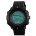 Годинник наручний чоловічий SKMEI 1213BK BLACK BIG SIZE, годинник тактичний протиударний. Колір: чорний - фото 4
