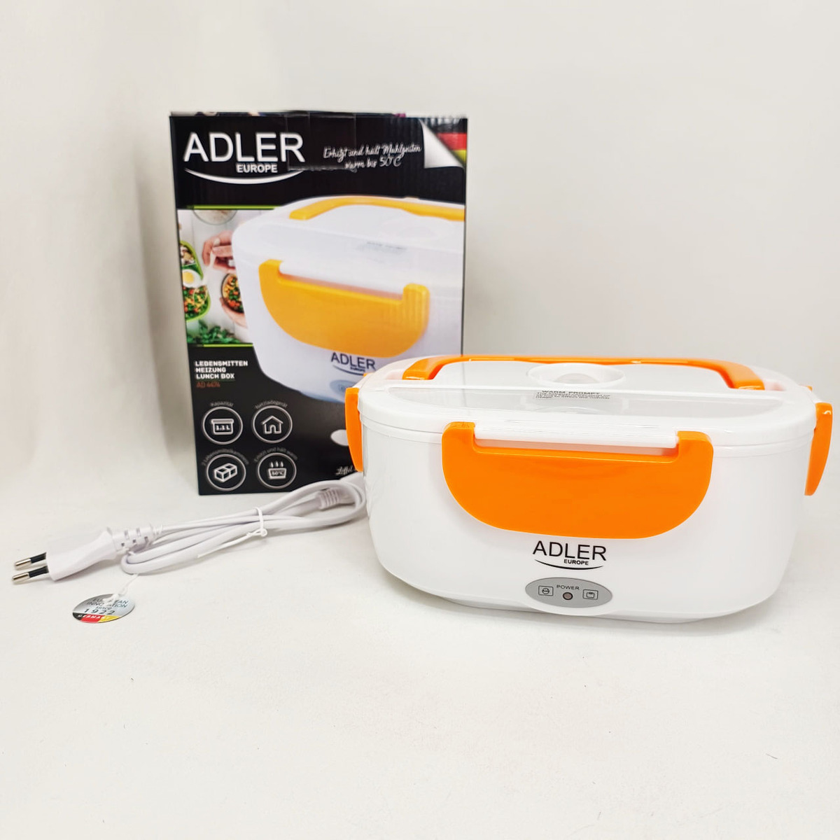 Ланч бокс з підігрівом Adler AD 4474 1.1л Orange (арт. 26510)
