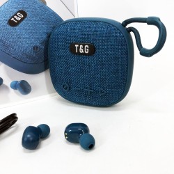 Колонка-Bluetooth с наушниками TG813. Цвет: синий
