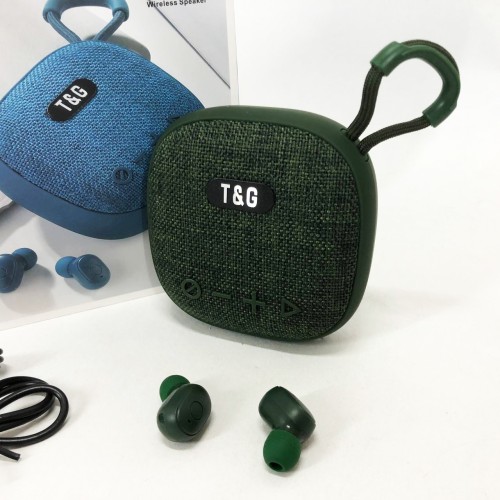 Колонка-Bluetooth с наушниками TG813. Цвет: зеленый