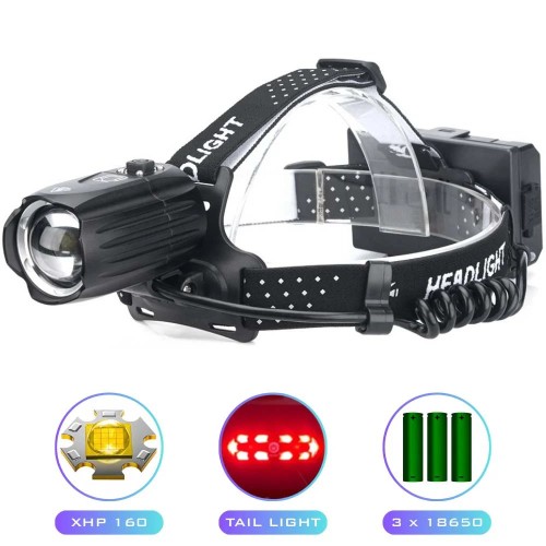 Фонарь налобный BL-T35-P160 3x18650