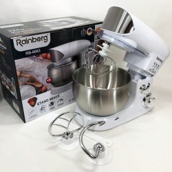 Электрический планетарный миксер тестомес Rainberg RB-8083 3200 Вт с насадками. Цвет: белый