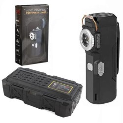 Ліхтарик-запальничка армійська MULTIFUNCTIONAL D51-COB, Запальнички подарунки для чоловіків. Колір: чорний