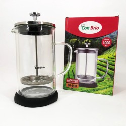 Заварник с двойными стенками Con Brio 1л CB-6410, Френч-пресс с поршнем, Френч-пресс с ручкой