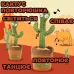 Танцующий кактус поющий 120 песен с подсветкой Dancing Cactus TikTok игрушка Повторюшка кактус