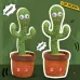 Танцующий кактус поющий 120 песен с подсветкой Dancing Cactus TikTok игрушка Повторюшка кактус
