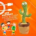 Танцующий кактус поющий 120 песен с подсветкой Dancing Cactus TikTok игрушка Повторюшка кактус