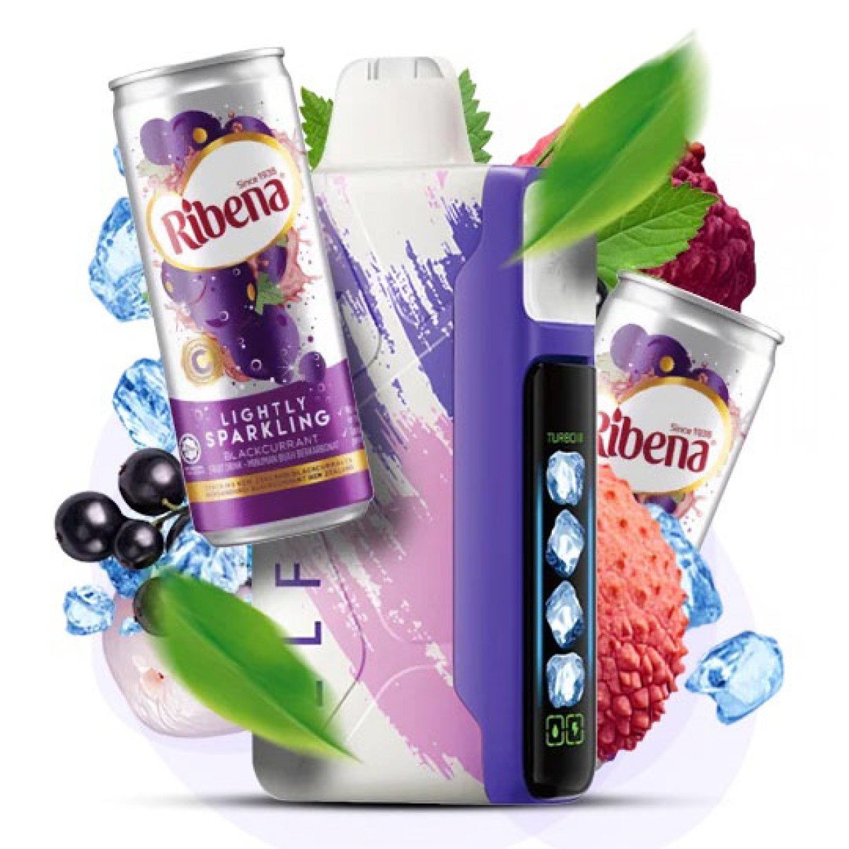 Elf Bar Ice King 30000. Рібена Лічі (Ribena Lychee) (арт. 23094)