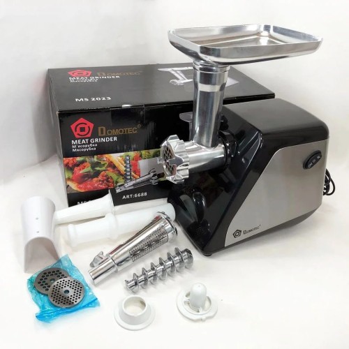 Электрическая мясорубка соковыжималка DOMOTEC MS-2023 2800 Вт, томаты с насадками, мясорубка для мяса