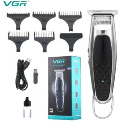 Беспроводная аккумуляторная машинка для стрижки триммер VGR V-093 с насадками