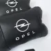Набор автомобильных подушек 2шт для Opel, натуральная кожа, стильные черные подголовники Опель для авто