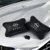 Набор автомобильных подушек 2шт для Opel, натуральная кожа, стильные черные подголовники Опель для авто