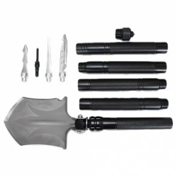 Многофункциональная туристическая сапёрная лопата Adimanti HK002 11-в-1 складная с чехлом