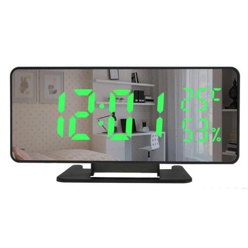Настільний годинник електронний VST-888Y-4 світлодіодний дзеркальний із зазначенням температури вологості