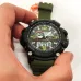 Часы наручные мужские SKMEI 1283AG ARMY GREEN, армейские часы противоударные. Цвет: зеленый
