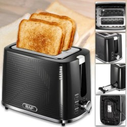 Тостер RAF R.2102, 900 Вт, 2 широких слота, функция размораживания и подогрева