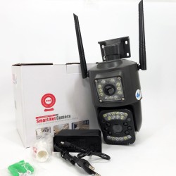 Уличная IP камера 4G/Wi-Fi с двумя линзами SC03 V380pro 4 Mп, Видеокамера с цифровым зумом и микрофоном