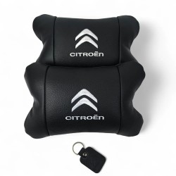 Набор кожаных подушек Citroën из натуральной итальянской кожи + фирменный брелок в подарок
