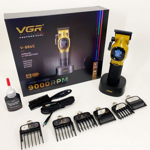 Машинка для стрижки акумуляторна VGR V-886C GOLD