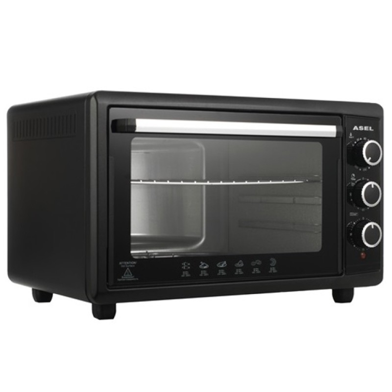 Електродуховка Asel АF50-33 50 л 1500 Вт Духовка електрична Асель Турецька, Підсвічування, Конвекція