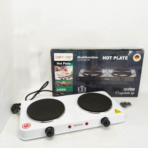 Електрична плита дискова плита Rainberg RB-999 електроплита 2400Вт White