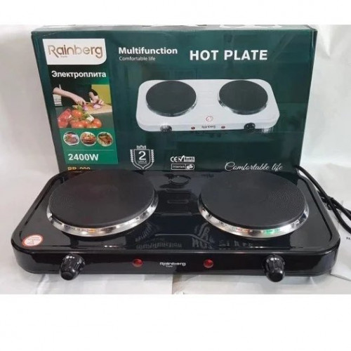 Электрическая плита дисковая плита Rainberg RB-999 электроплита 2400Вт Black