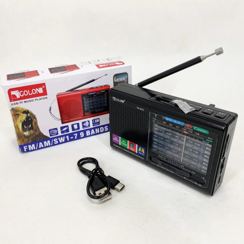 Портативная колонка радио MP3 USB Golon RX-6622 Black