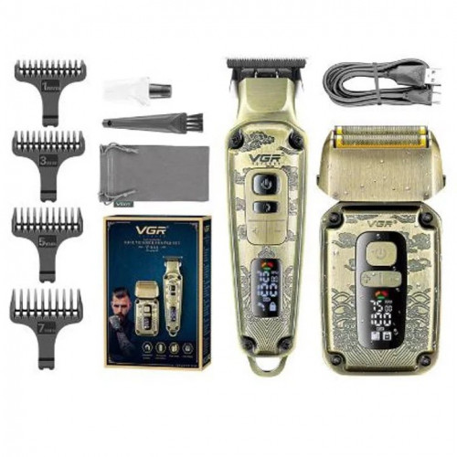 Машинка для стрижки и бритья VGR V-641, Беспроводная электробритва, Машинка для стрижки головы