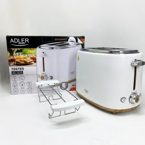 Тостер з решіткою для булочок Adler AD 3225, 6 рівнів обсмажування 950Вт