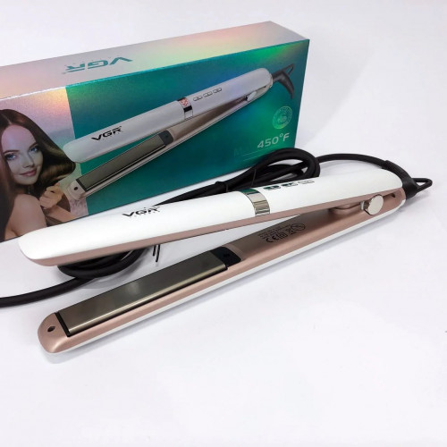 Утюжок для выпрямления волос с дисплеем VGR V-522 мощностью 45 Вт, Утюжок для выравнивания