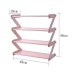 Полиця для взуття органайзер стійка складана Shoe Rack YH 8802 речей та взуття 4 полиці. Колір: рожевий - фото 2