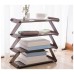 Полиця для взуття органайзер компактний стійка складана Shoe Rack YH 8802 4 полиці. Колір: коричневий - фото 2