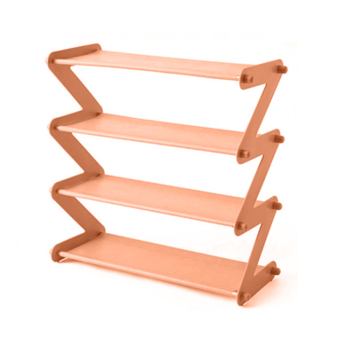 Полиця для взуття органайзер компактний стійка складана Shoe Rack YH 8802 4 полиці. Колір: помаранчевий (арт. 22952)