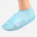 Многоразовые бахилы-чехлы L (41-45 размер) для обуви силиконовые от воды и грязи. Цвет: голубой