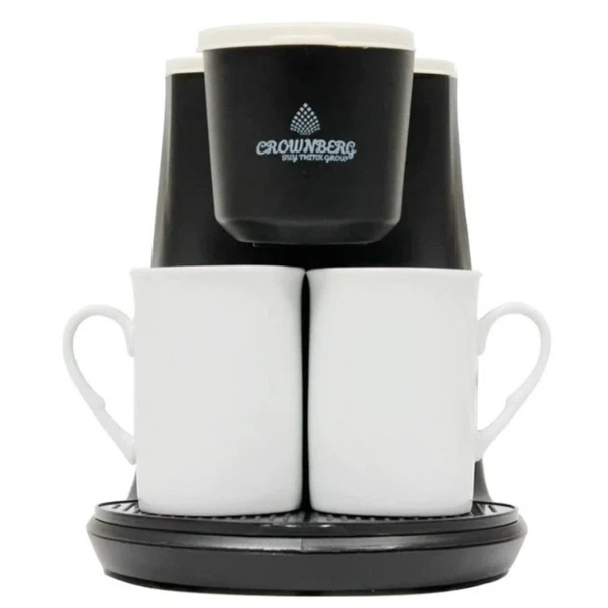 Капельная электрическая кофеварка для дома на 2 чашки Crownberg CB-1568 500Вт (арт. 23753)
