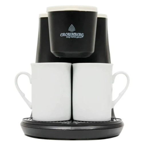Крапельна електрична кавоварка для дому на 2 чашки Crownberg CB-1568 500Вт