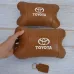 Набор кожаных подушек 2шт на подголовник Toyota. Комфортные ортопедические подушки, Toyota