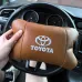 Набор кожаных подушек 2шт на подголовник Toyota. Комфортные ортопедические подушки, Toyota