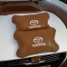Набор кожаных подушек 2шт на подголовник Toyota. Комфортные ортопедические подушки, Toyota