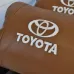 Набор кожаных подушек 2шт на подголовник Toyota. Комфортные ортопедические подушки, Toyota