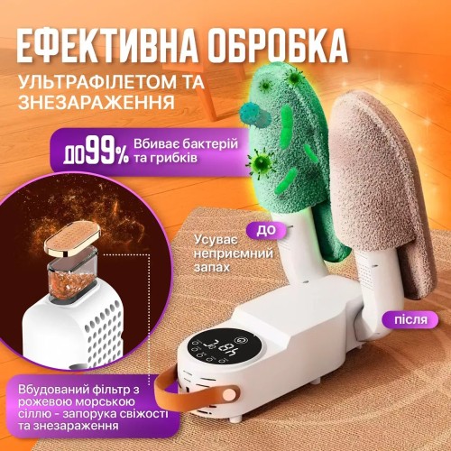 Антибактеріальна сушарка для взуття Shoe Dryer LSF-006 ультрафіолетова електросушарка з таймером