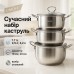 Набор кастрюль из нержавеющая стали с крышками UNIQUE UN-5074, набор посуды для электрических плит - фото 19