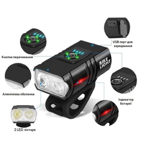 Велофара BK02, 500LM