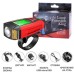 Велофара з комп'ютером та сигналом AS0808-XPG+2LED(yellow)+2COB(red), виносна кнопка - фото 5