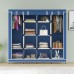 Складна тканинна шафа для одягу 170*45*170см Storage Rack, універсальна тканинна шафа для речей Синій - фото 2
