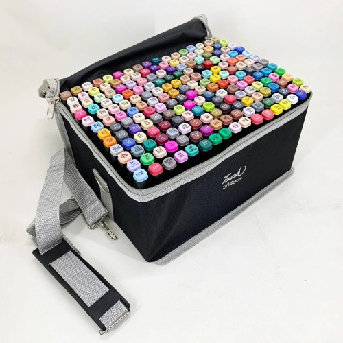 Набор скетч-маркеров двухсторонних 204 шт