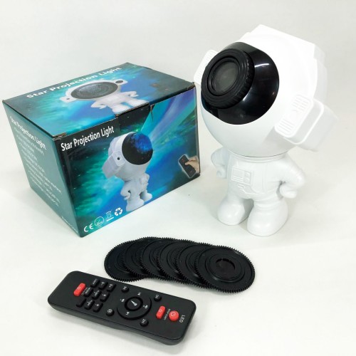 Звездный 3D проектор Astronaut Bluetooth с пультом, Проектор-ночник космонавт звездное небо в детскую